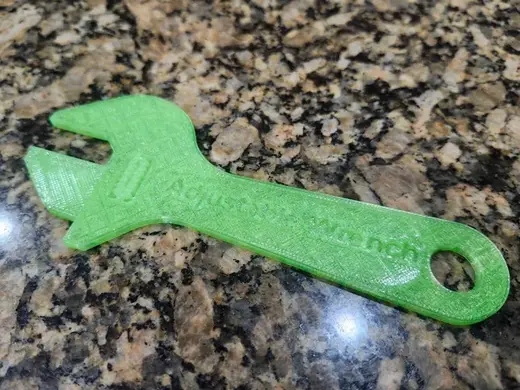 Flat toy Adjustable Wrench look, doesn't move