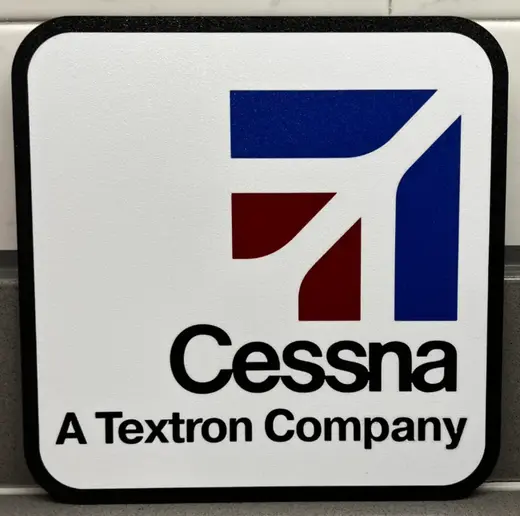 Cessna Textron Aircraft Logo Wall Display Sign