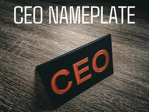 CEO nameplate