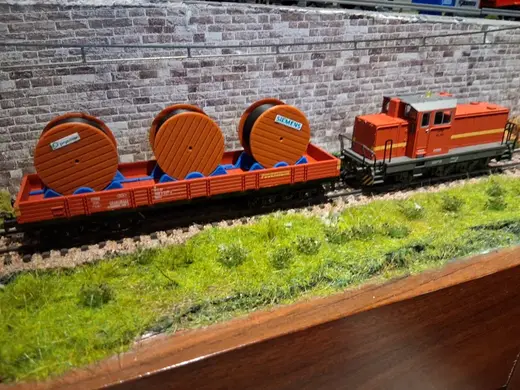 H0 Kabelrollen für Märklin Niederbordwagen