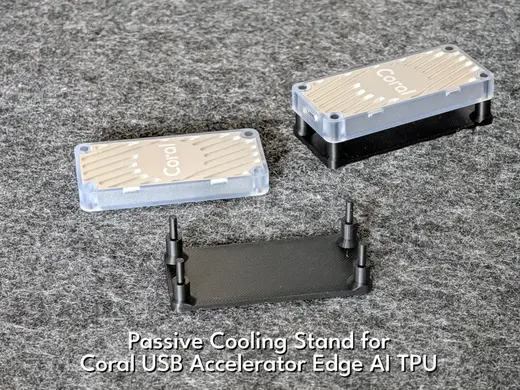 Passive Cooling Stand for Coral USB Accelerator