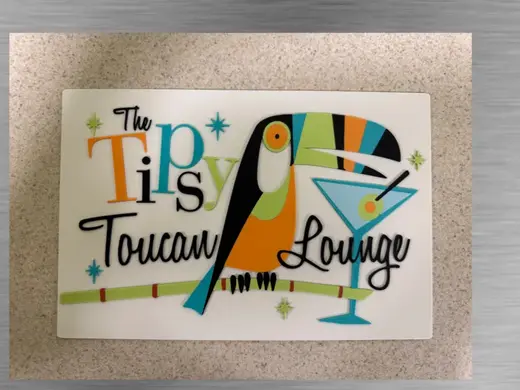 Tiki Art-The Tipsy Toucan Sign