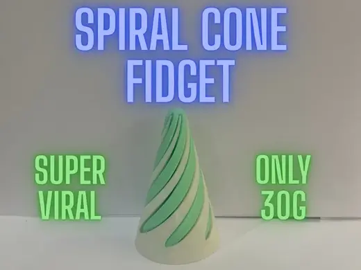 Viral passthrough spiral cone fidget