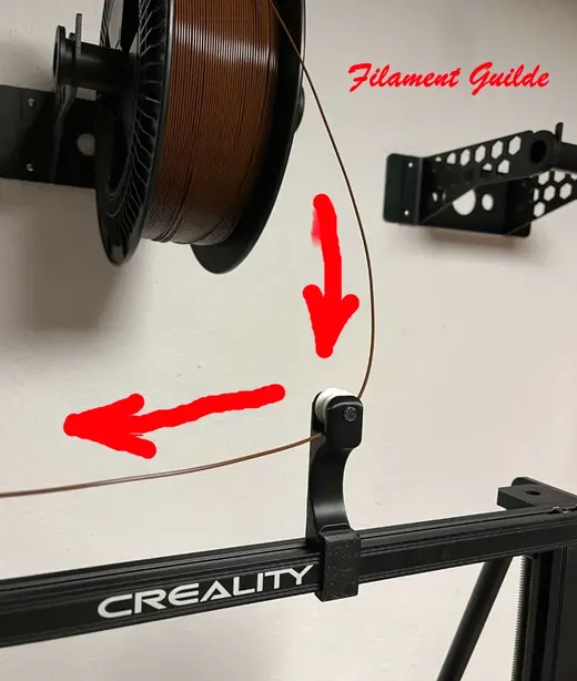 Filament holder for profile 20x20, pulley