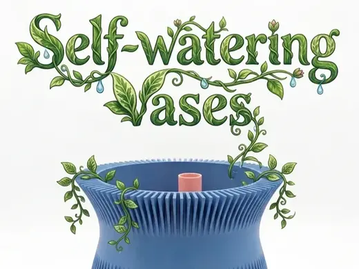Self-Watering Planter / Vase (Fluted Design)