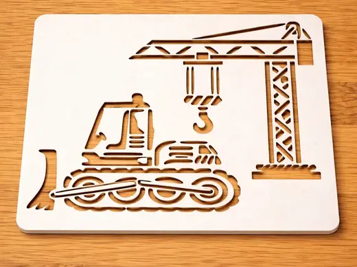 Montessori Template Kids Stencils car machine