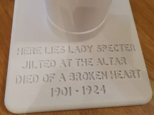 Halloween Epitaph with Column and Plinth