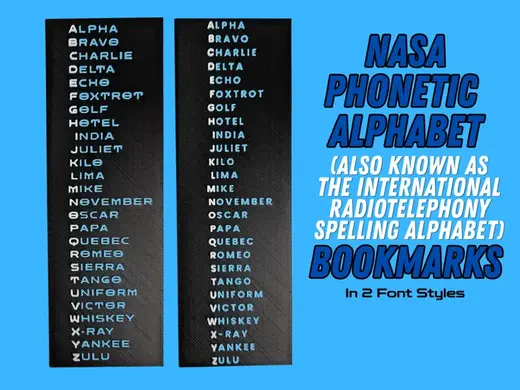 Phonetic Alphabet Bookmark