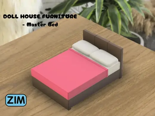 Doll House Furniture - Master Bed