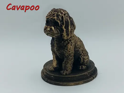Cavapoo Dog Bust – 7cm Miniature Statue