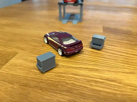 OPEN tool trolley 1/64 scale car diorama garage