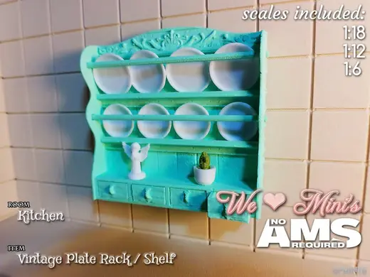 WLM - Vintage Plate Rack Shelf