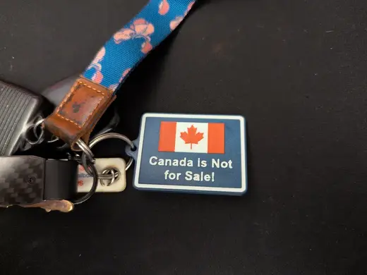 Canada is not for sale keychain