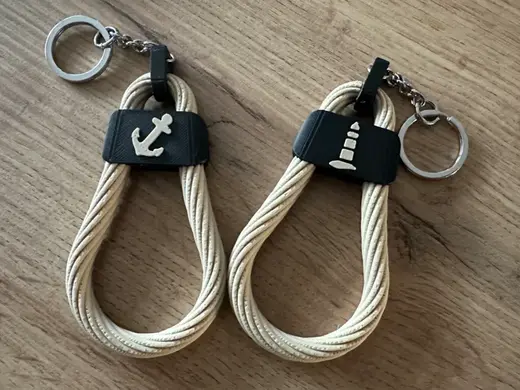 Schlüsselanhänger Seil Anker Leuchtturm Maritim