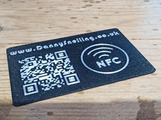 Wafer Thin Business Card with NFC & QR Code