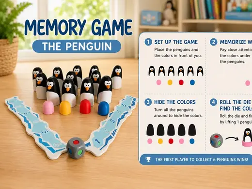 Penguin Memory Game montessori