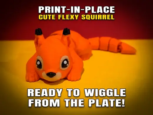 Cute Flexy Squirrel (Articulated Fidget Toy)