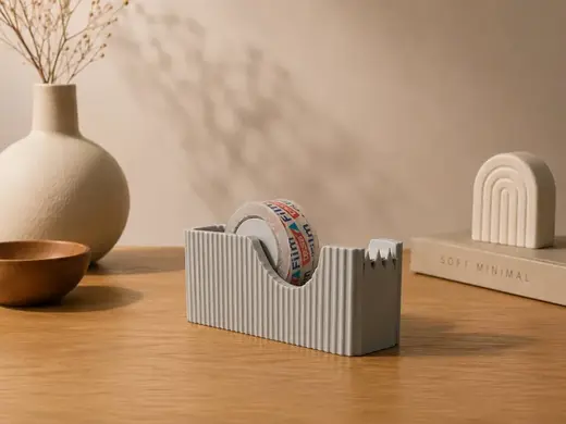 Japandi Ribbed Tape Dispenser