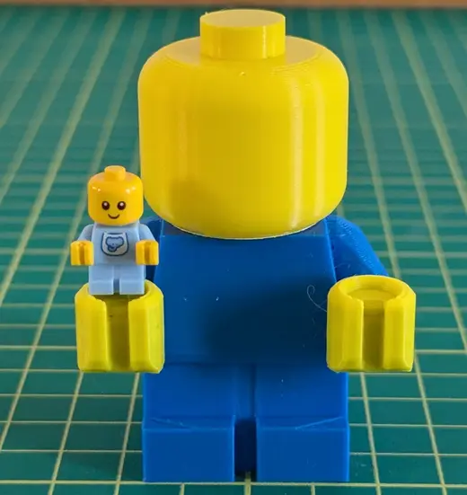 Big Brick Baby Minifigure 4x scale