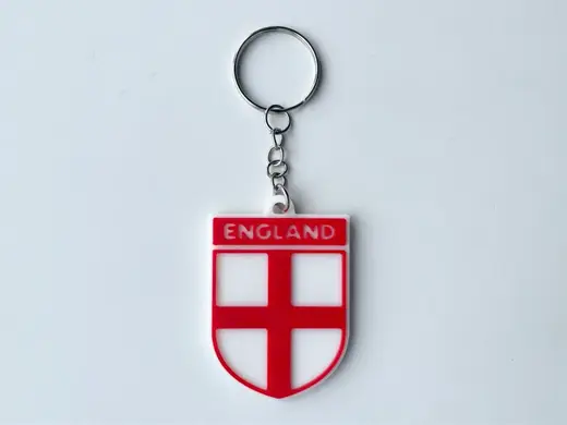 England Flag Shield Keyring - St George's Cross