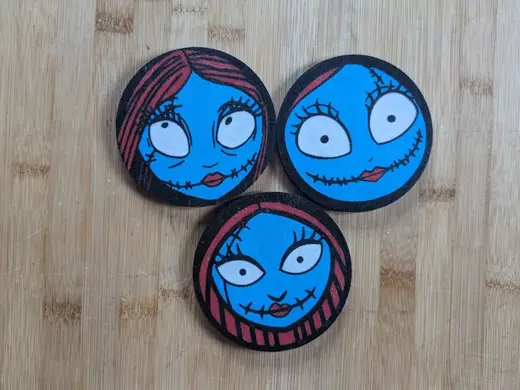 Sally The Nightmare Before christmas coasters