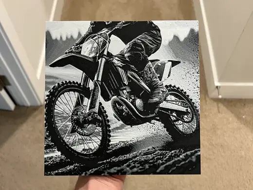 Dirt Bike Art Hueforge