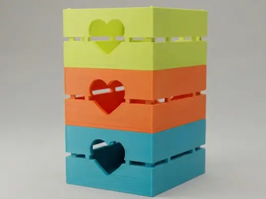 Stackable Heart Storage Crate 120 x 154 x 78 mm
