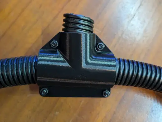 3 Way Connector 1" (~25mm) Corrugated Conduit Tee