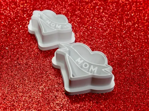 Mom Heart Banner Clay Cutters