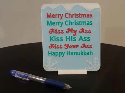 Christmas Vacation Sign with Stand (No AMS Needed)