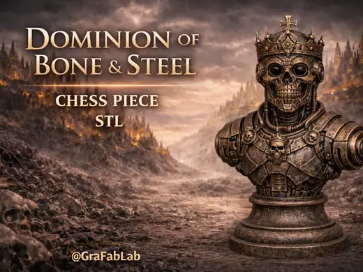 Dominion of Bone & Steel "King" - chess piece