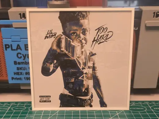 Lil Baby "Too Hard" Album - Hueforge Art