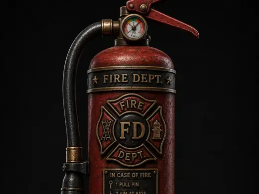 Fire Department Extinguisher Pawn Chess Piece Set