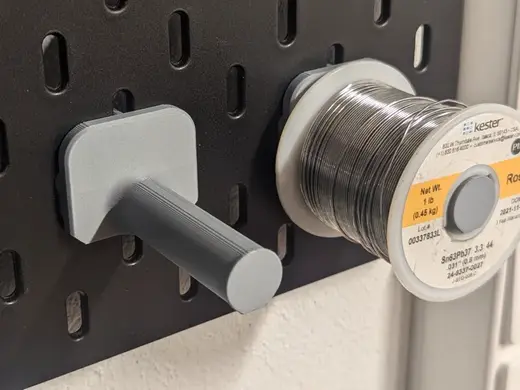 Ikea Skadis Solder Spool Holder
