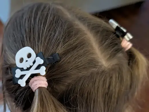 Skull Hair Clip - Halloween