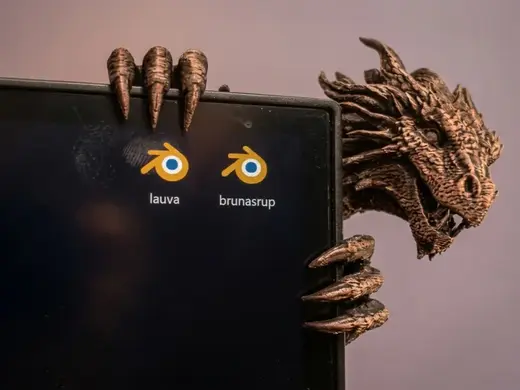 Dragon On Monitor