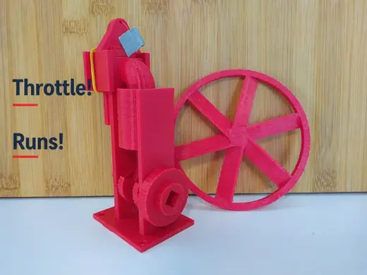 Small Vacuum/Air powered engine V3 + Throttle