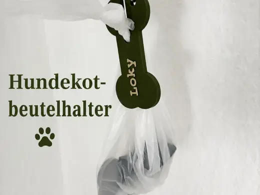 Hundekotbeutelhalter mit anpassbarem Namen