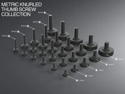 Metric Knurled Thumb Screw Collection M3-M8