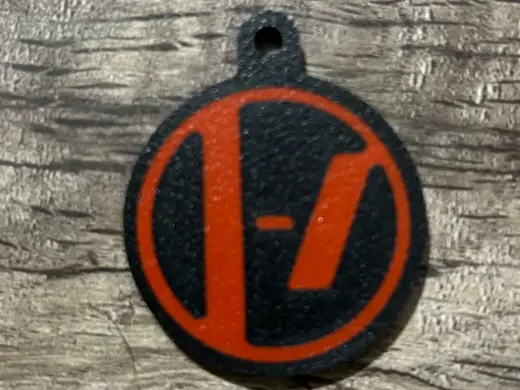 Twenty One Pilots - 2024 Red/Black Logo Keychain