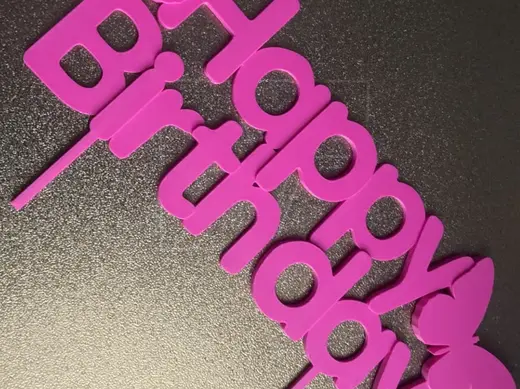 Birthday butterfly cake topper