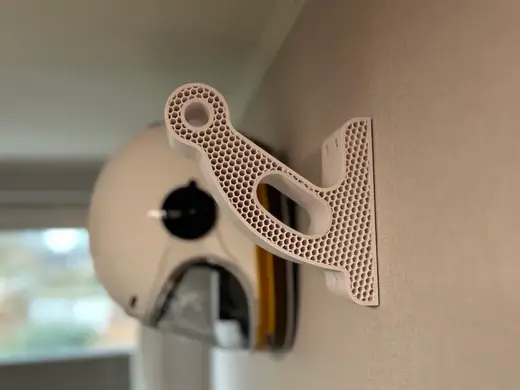 Motorcycle Helmet wall Holder with Safety function