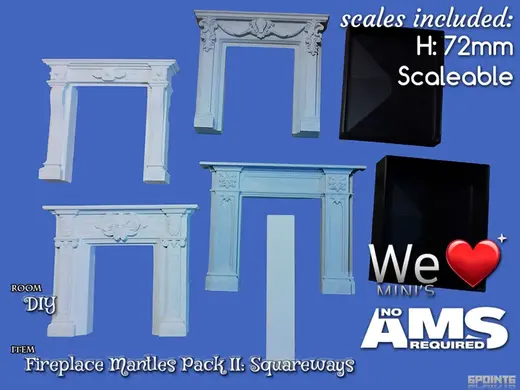 WLM - DIY Fireplace Mantles Pack II - Square
