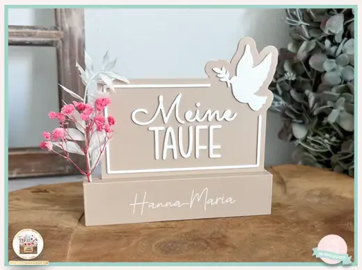Taufe Tischdekoration personalisierbar