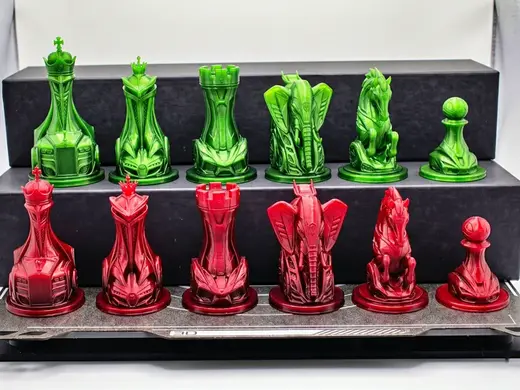 Futuristic Vehicle Chess Set – Unique SciFi Pieces