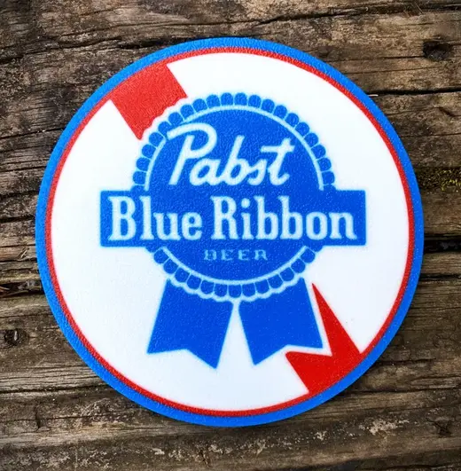 Pabst Blue Ribbon Coaster set of 4