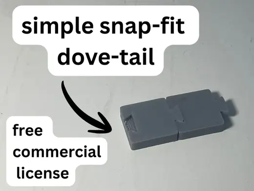 simple snap-fit dove-tail