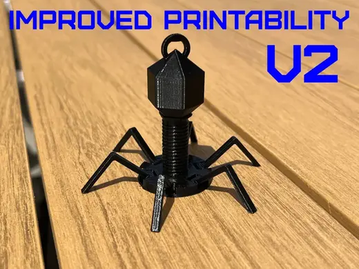 Articulated Bacteriophage Desk Toy/Keychain