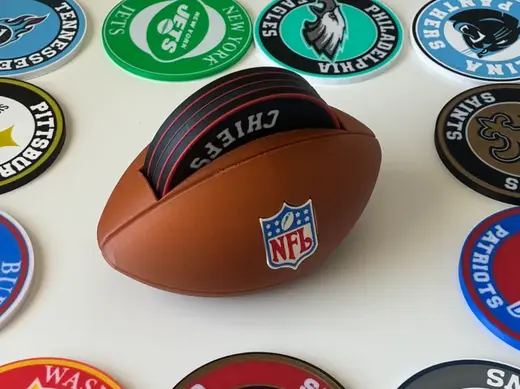 Small NFL Football Coaster Stand