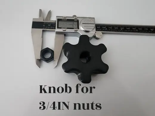 3/4 in Nut Knob, Inset metal nut with strength